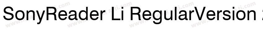 SonyReader Li RegularVersion 23GB字体转换